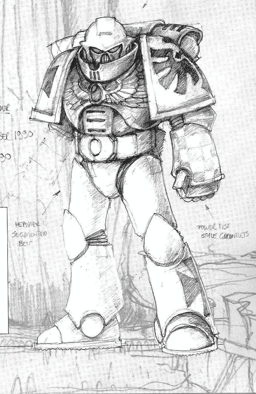 Artwork, Concept, Copyright Games Workshop, Gothic And The Eldrich, Jes Goodwin, Space Marines