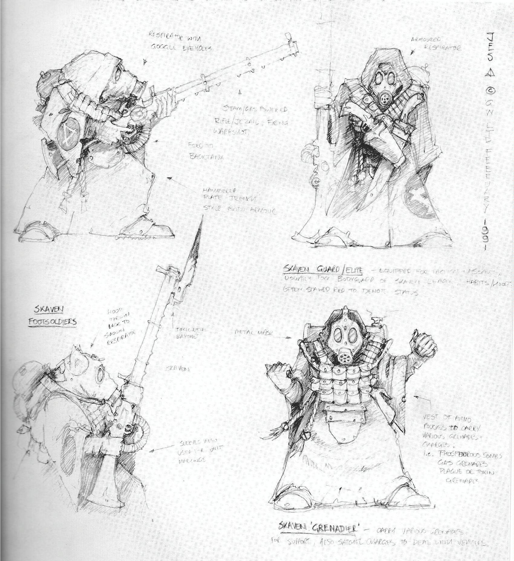 Artwork, Concept, Copyright Games Workshop, Gothic And The Eldrich, Jes Goodwin, Skaven, Warhammer Fantasy