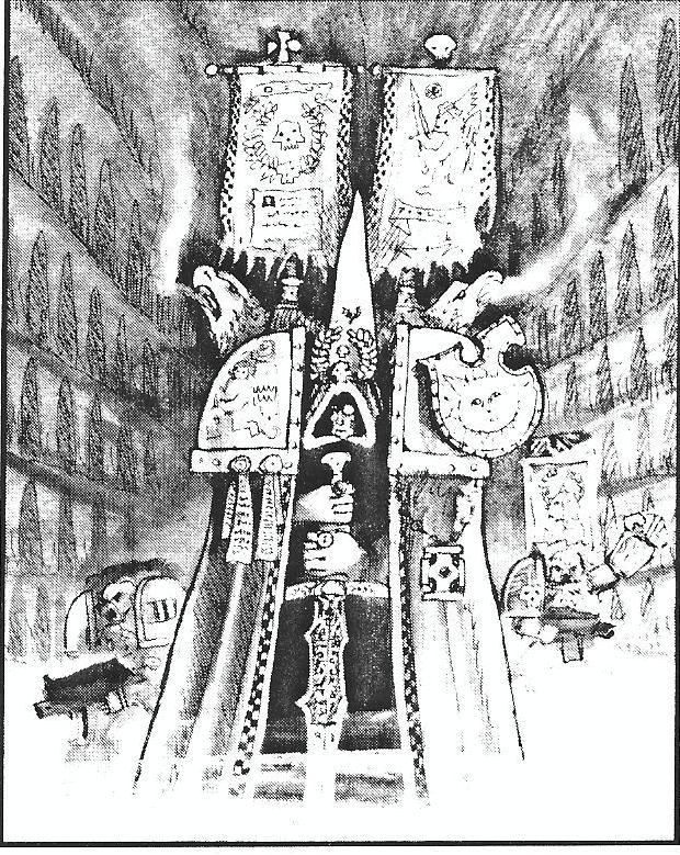 2nd Edition, Artwork, Copyright Games Workshop, Inquisitor, John Blanche, Space Marines, Warhammer 40,000