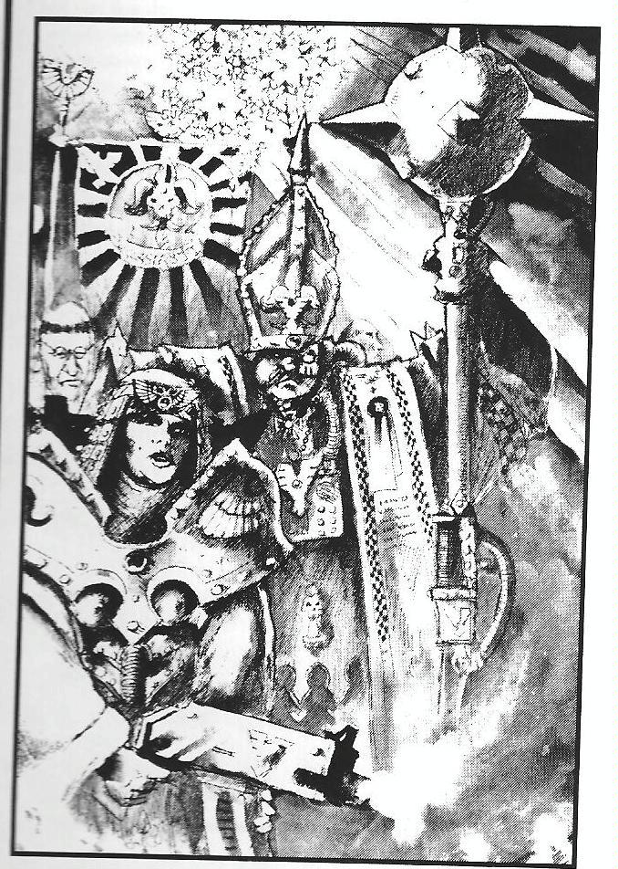 2nd Edition, Artwork, Copyright Games Workshop, John Blanche, Sisters Of Battle, Warhammer 40,000