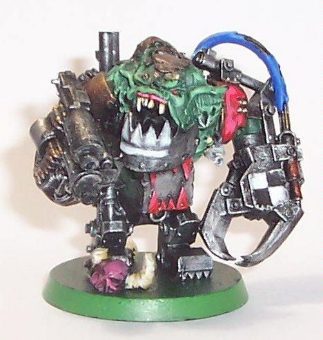 Nob, Orks, 1 Red Mega Armor by 40 Slimez