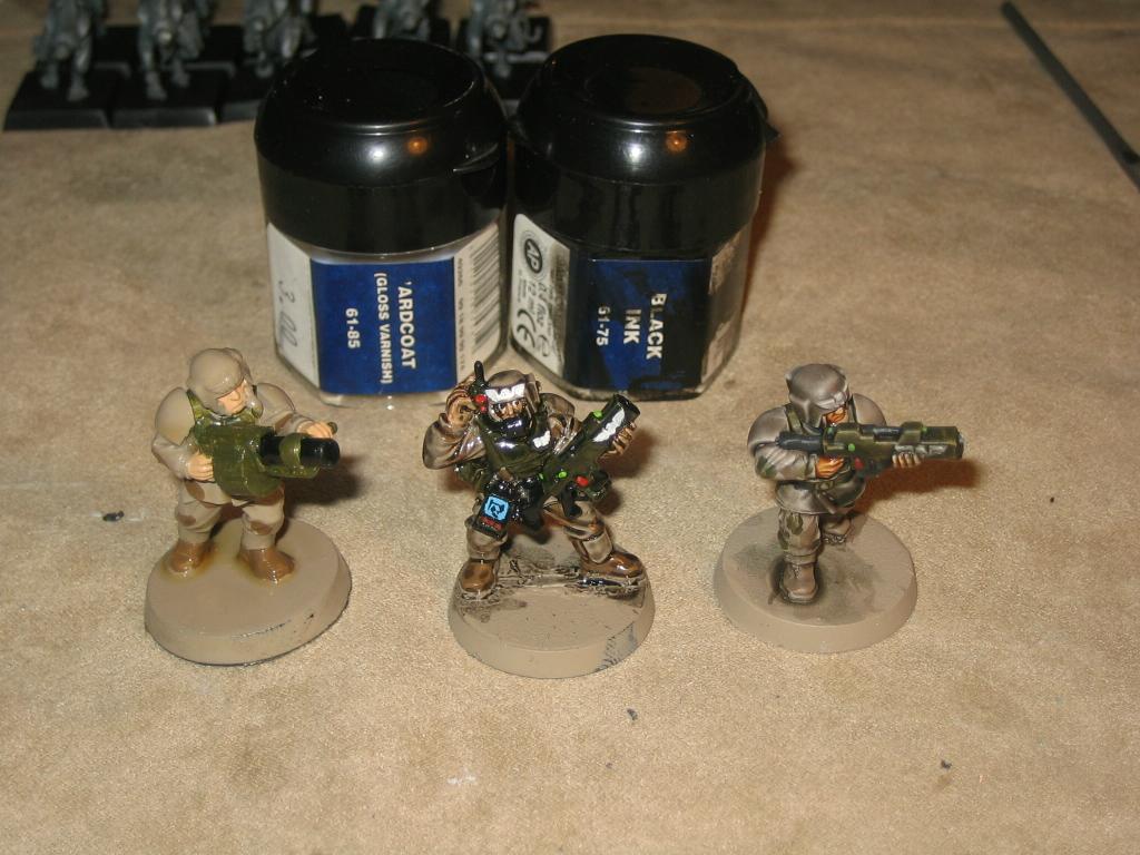 Cadians, Comparison, Dipped, Imperial Guard, Warhammer 40,000