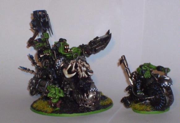 Warboss on a Bike with Attack Squig, Orks, 40k