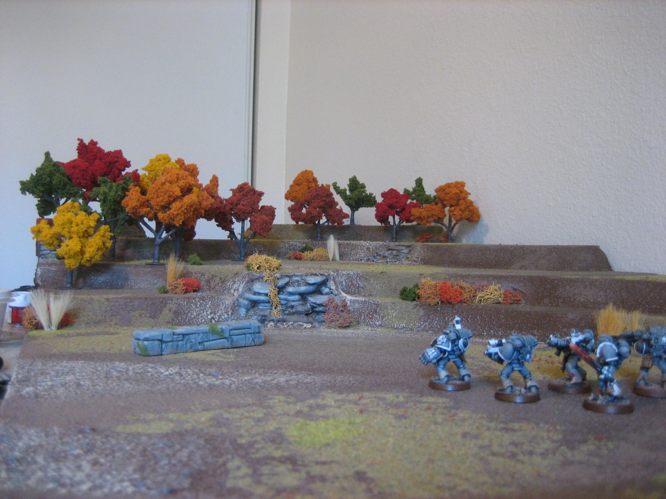 Autumn, Game Table, Hills, Terrain, Trees