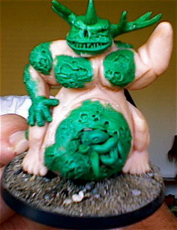 Nurgle, pre paint and sand