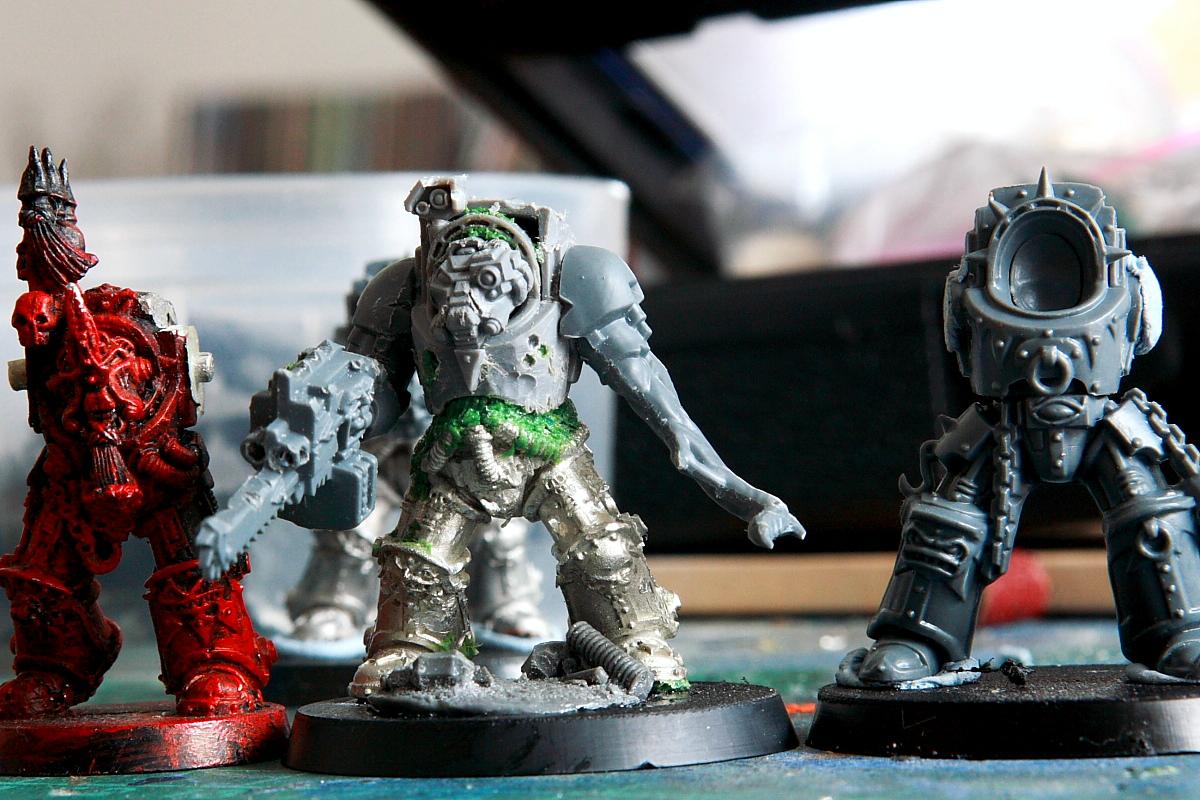 Chaos, Chaos Space Marines, Conversion, Forge World, Greenstuff, Magnet, Nurgle, Terminator Armor, Unpainted, Warhammer 40,000, Work In Progress