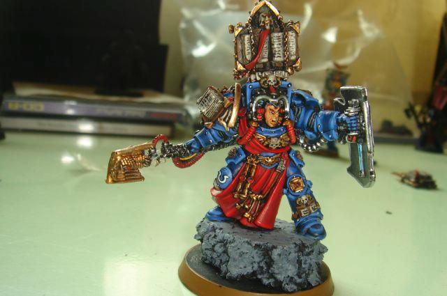 Librarian, Space Marines, Terminator Armor, Ultramarines, Warhammer 40,000