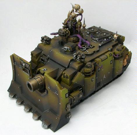 Airbrush, Chaos, Chaos Space Marines, Death Guard, Nurgle, Tank, Vehicle, Vindicator, Warhammer 40,000