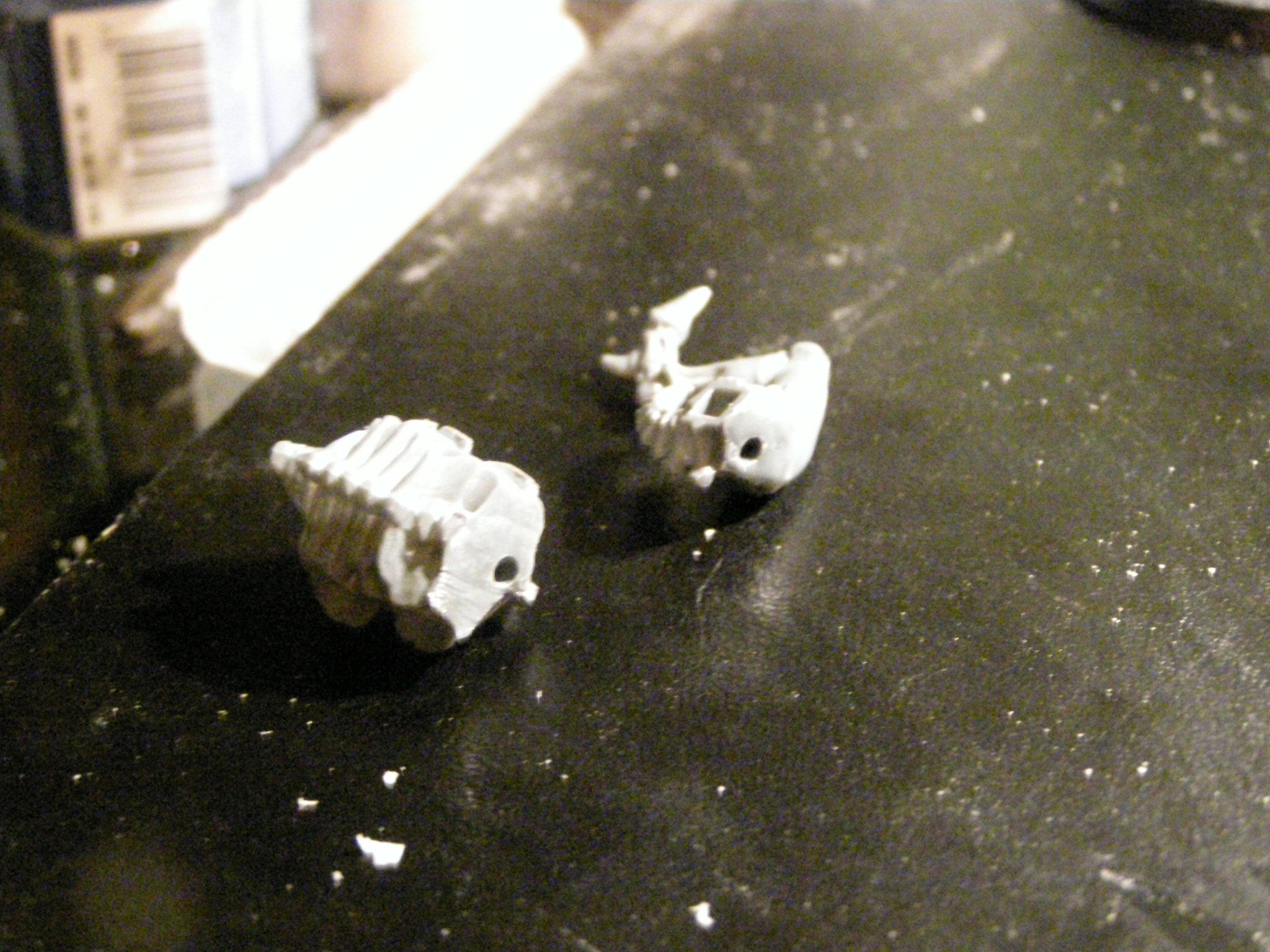 Conversion, Then drill a pin hole in the spine part of the legs and torso