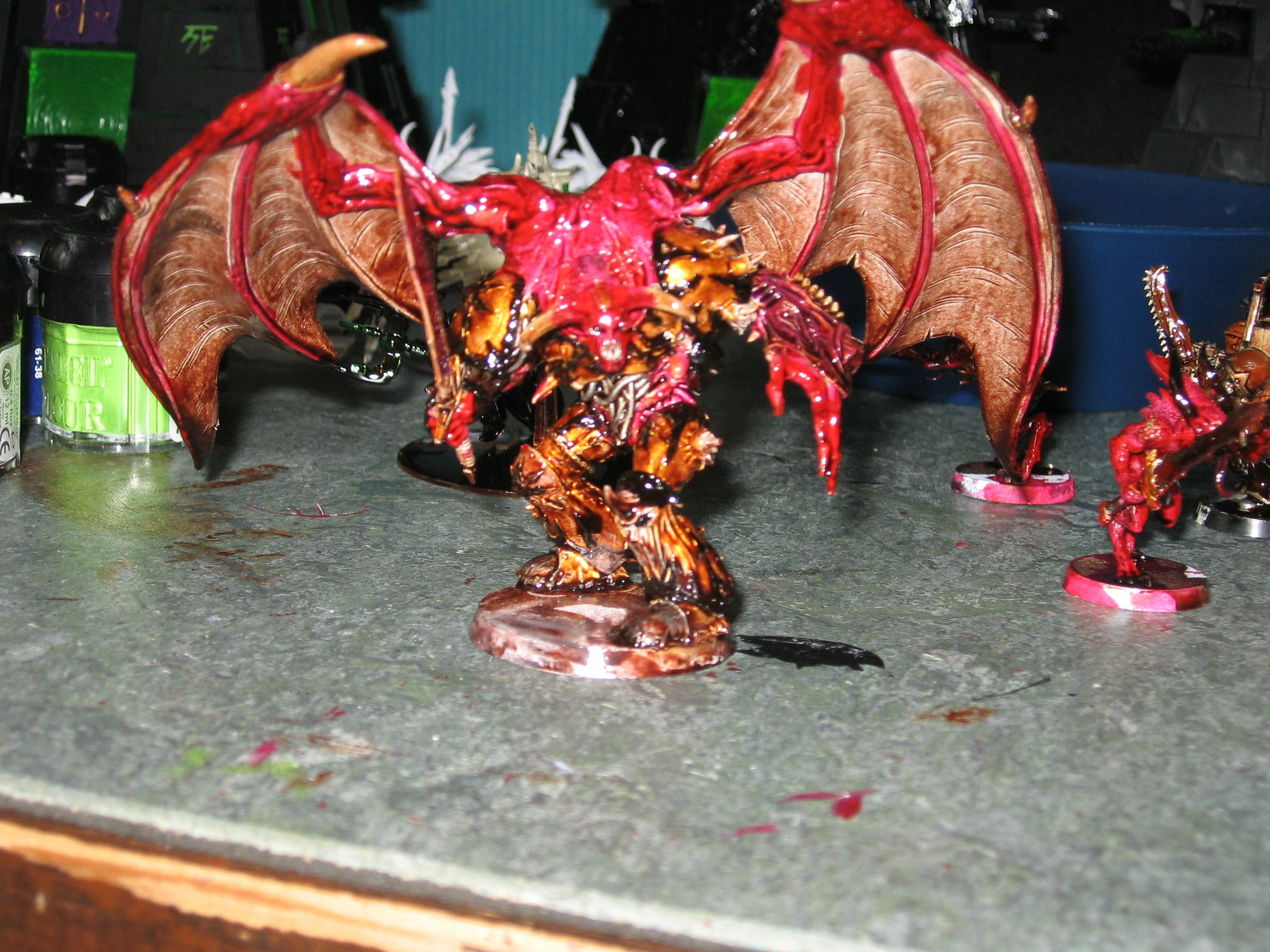 Blurred Photo, Chaos, Chaos Space Marines, Daemon Prince, Ink, Warhammer 40,000, Winged