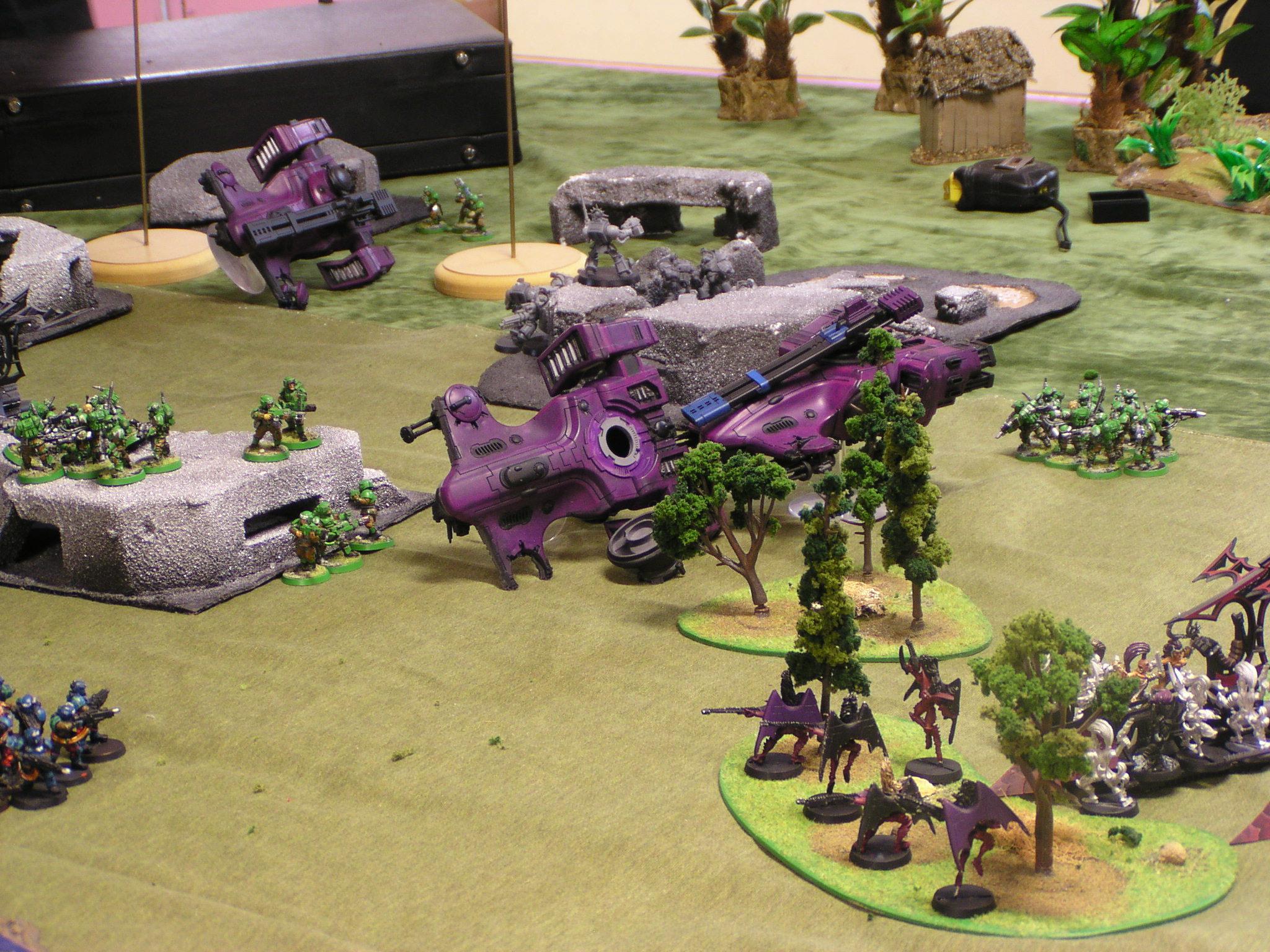 Battle Report, Dark Eldar, Orks, Tau, Warhammer 40,000