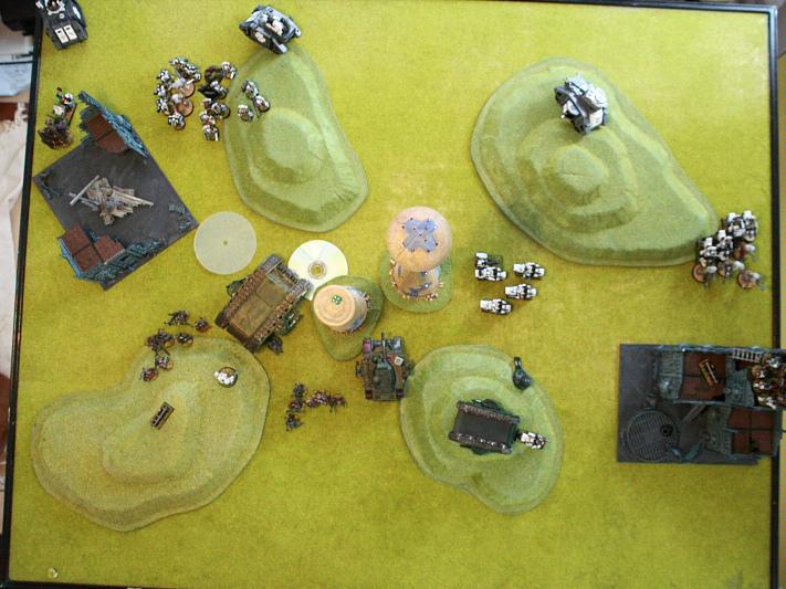 Battle, Battle Report, Chaos Space Marines, Overhead, Space Marines, Warhammer 40,000