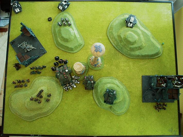 Battle Report, end of turn 1