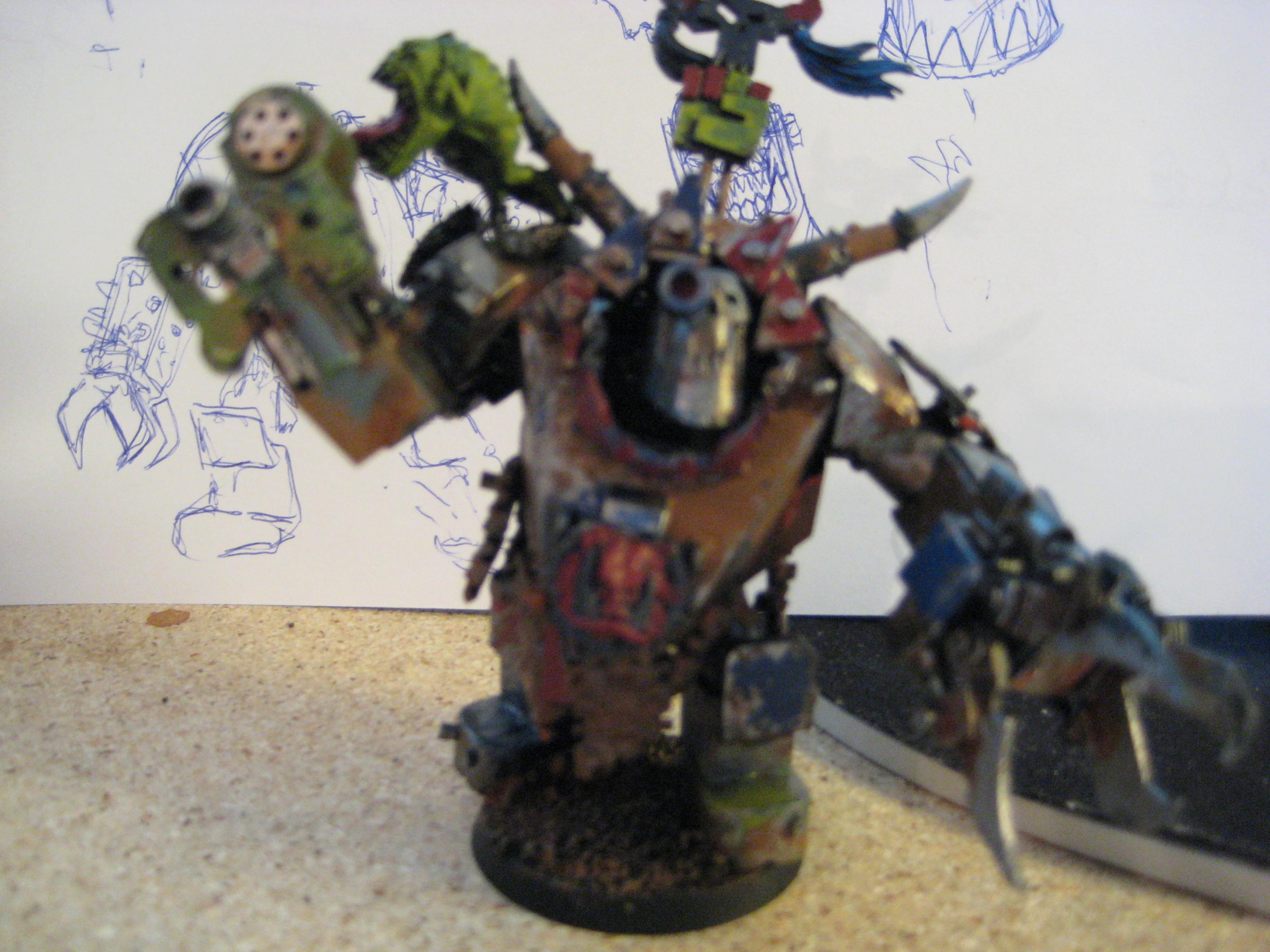 Orks, Warboss, Ork Warboss with some more paint on ( what´s missinng?