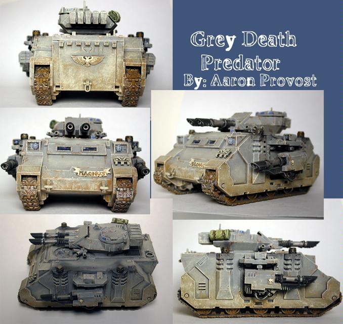 Predator, Space Marines, Tank, Warhammer 40,000, Weathered
