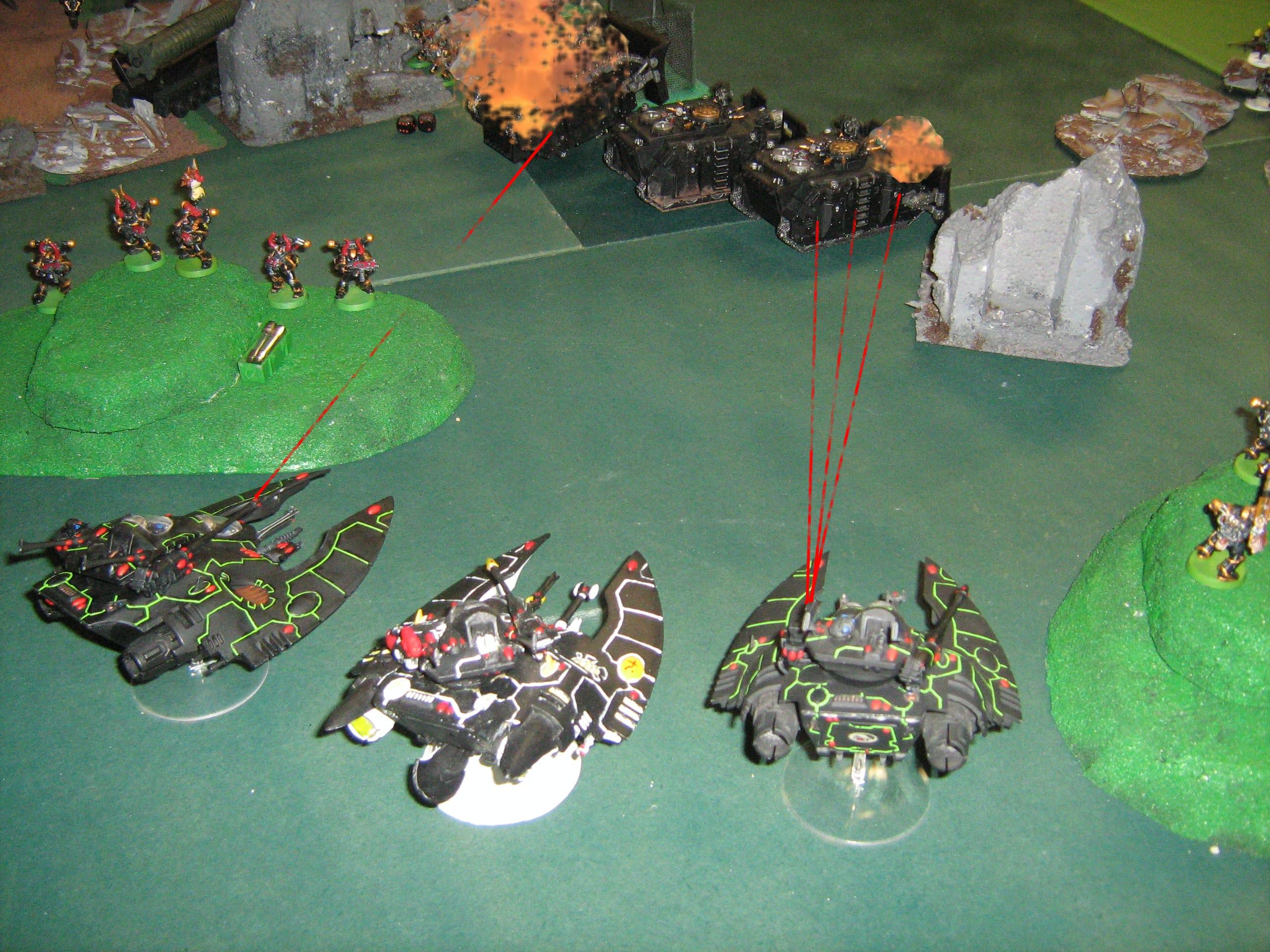 Battle Report, Chaos Space Marines, Eldar, Falcon, Rhino
