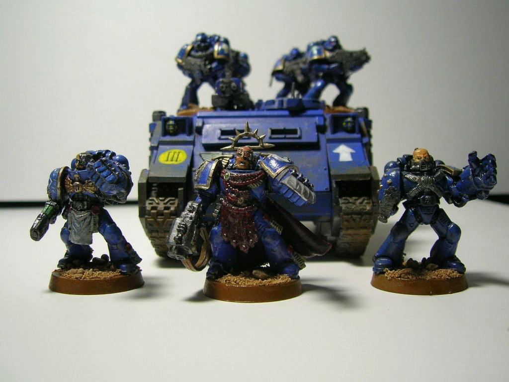 This is my Commander Sicarius flanked by two of his Sgts. They are Callidusi on the left and Quintus on the right