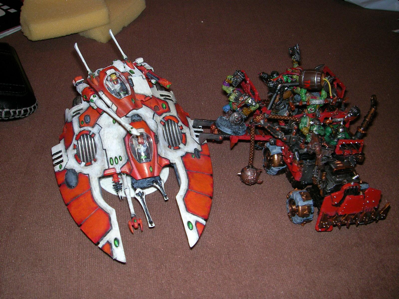Eldar, Grabbin Klaw, Orks, Trukk, Warhammer 40,000