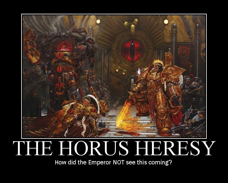 Emperor, Horus, Horus Heresy, Humor, Poster