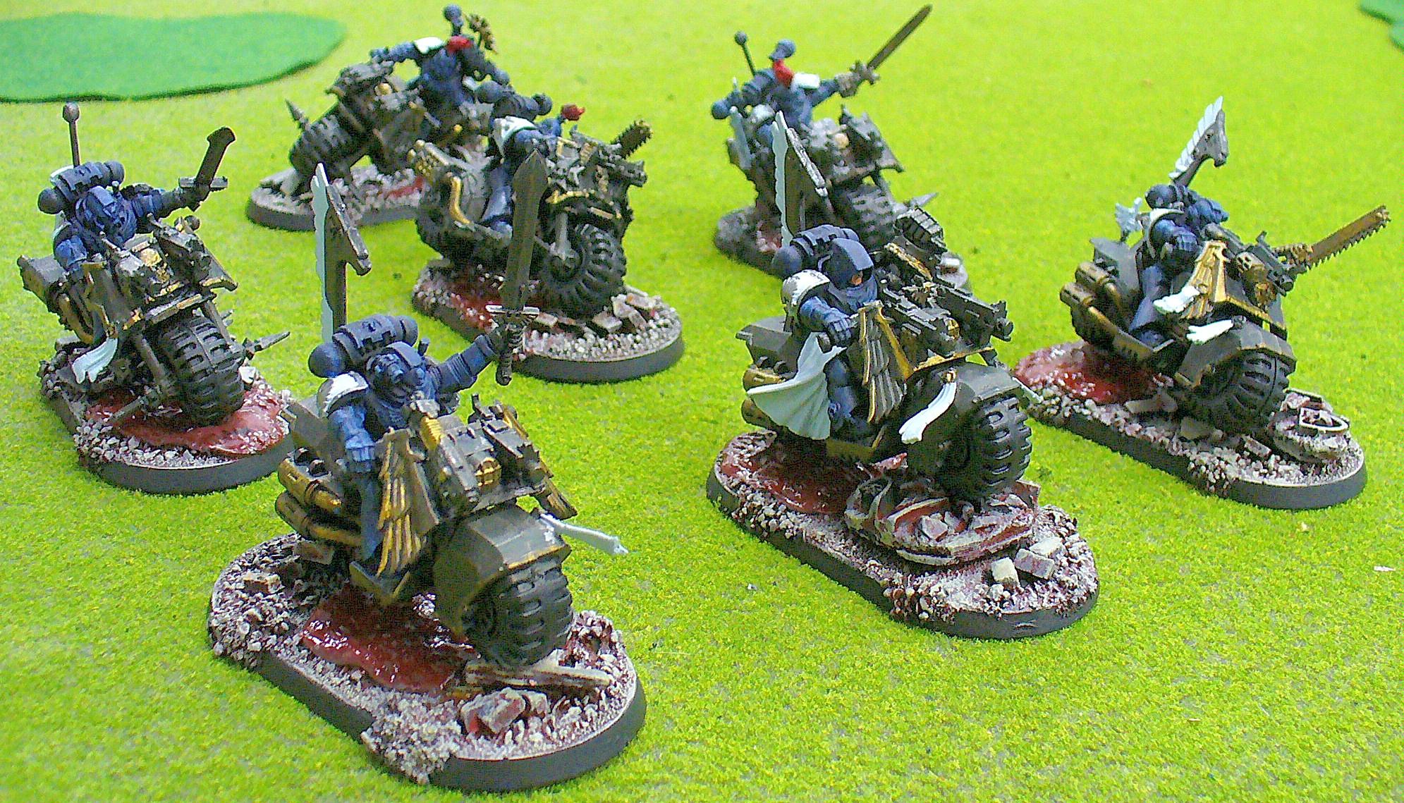 Alpha Legion, Base, Bike, Chaos, Chaos Space Marines, Conversion, Robed, Warhammer 40,000