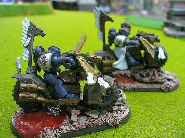 Base, Bike, Blood, Space Marines