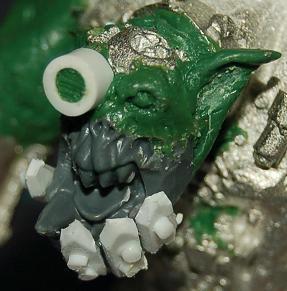 a close up of the head