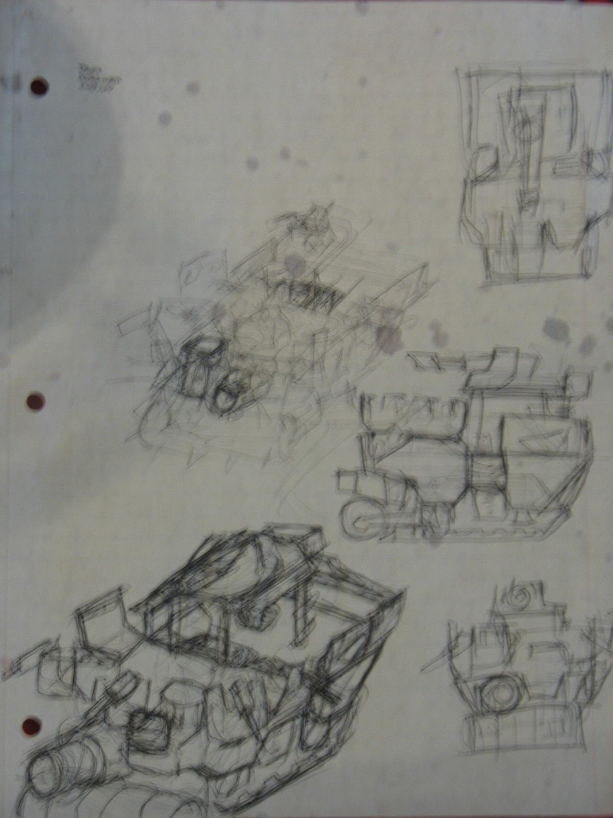 Blurred Photo, Ork Battlewagon - Sketch
