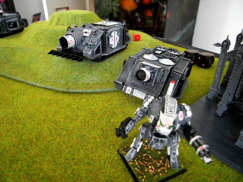 Battle Report, Game In-progress, Space Marines, Tank, Vindicator