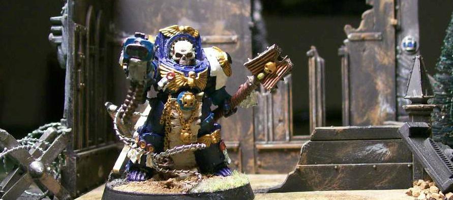 Chaplain, Space Marines, Terminator Armor, Warhammer 40,000