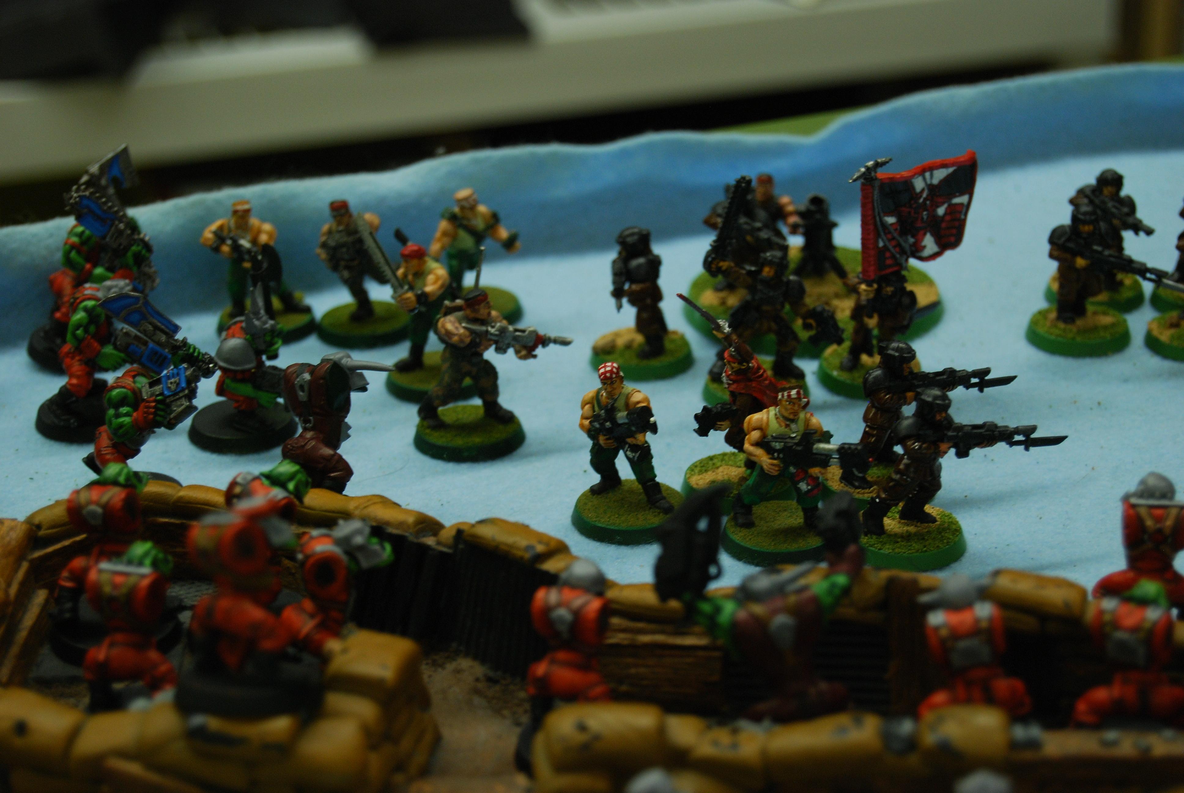 Battle Report, Game In-progress, Imperial Guard, Orks