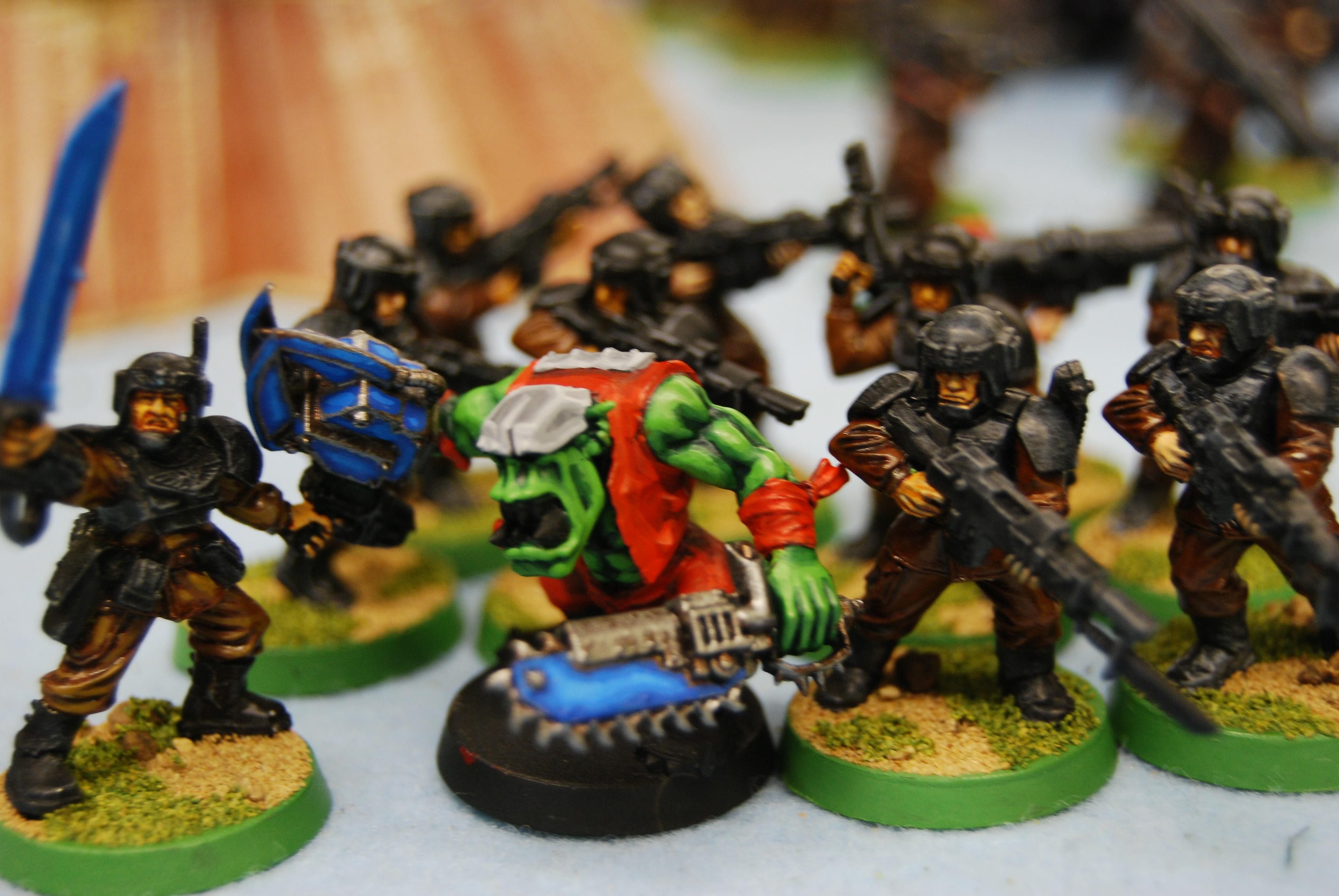 Battle, Game In-progress, Imperial Guard, Orks
