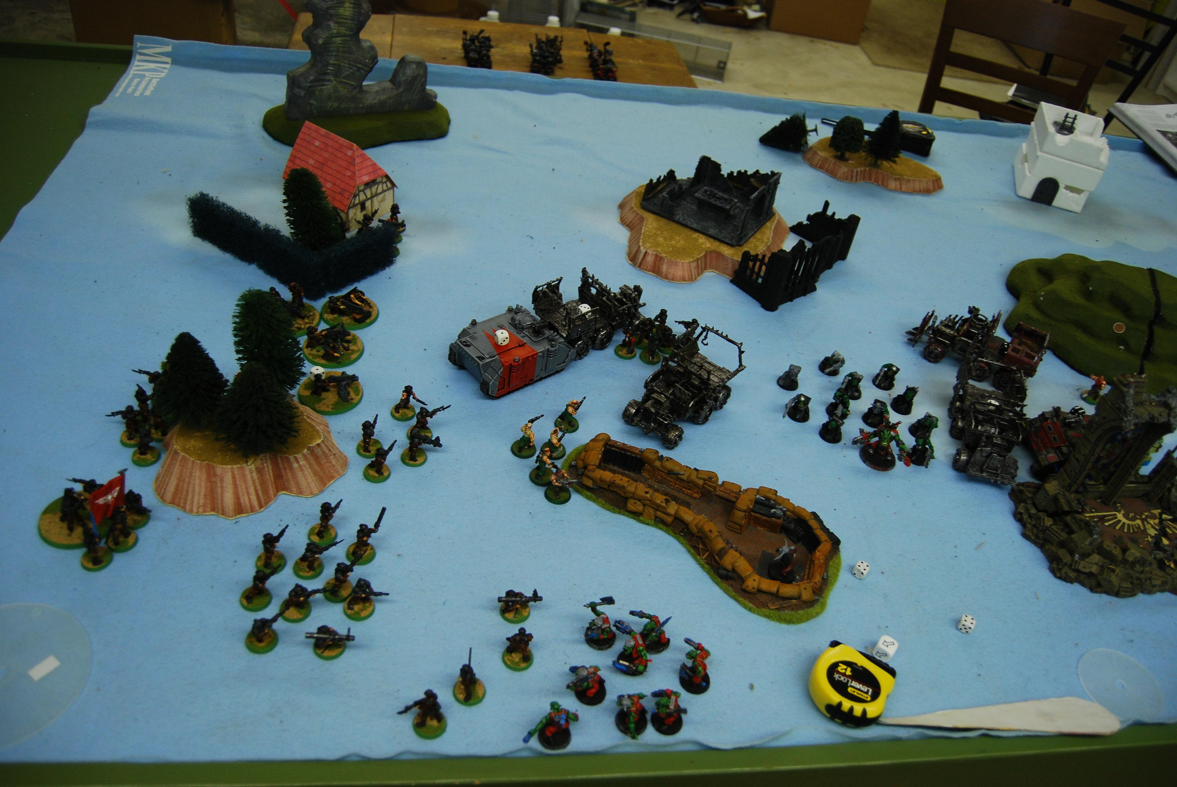 A well placed demo-pack/flamer destroys two advancing ork squads