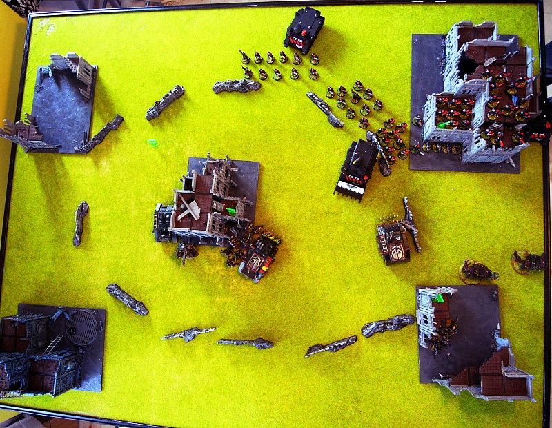 Battle Report, end of turn 1