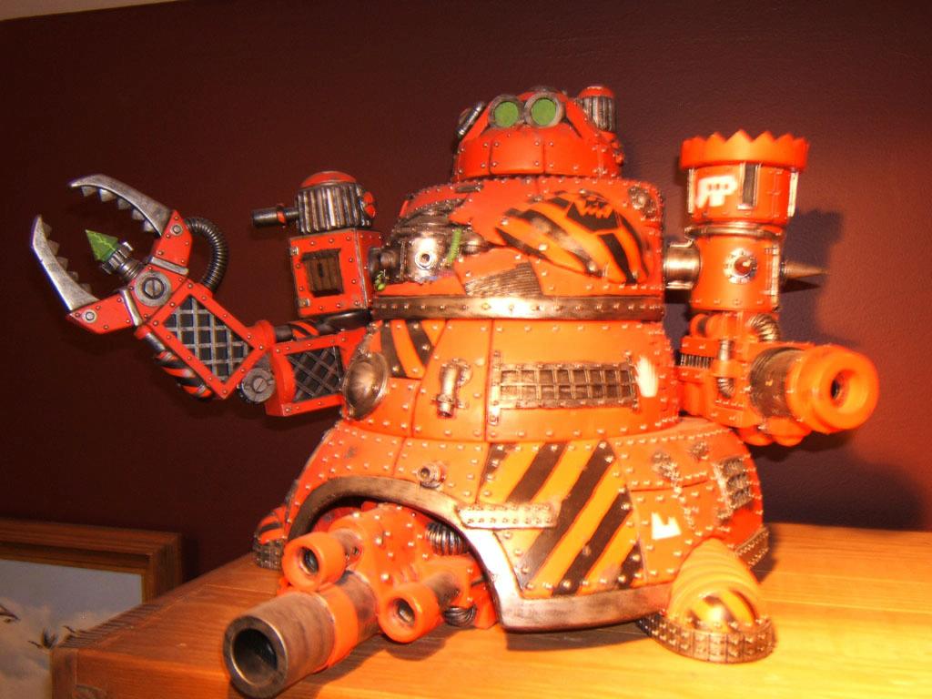 Apocalypse, Armorcast. Red, Belly Gun, Classic, Old, Orks, Stompa