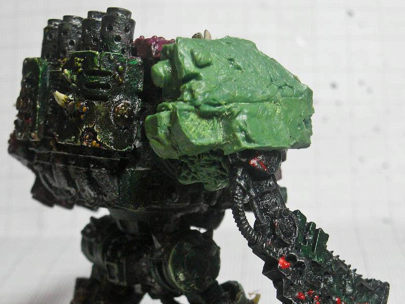 Chaos Space Marines, Dreadnought, Forge World, Greenstuff, Magnet, Nurgle, Warhammer 40,000, Work In Progress