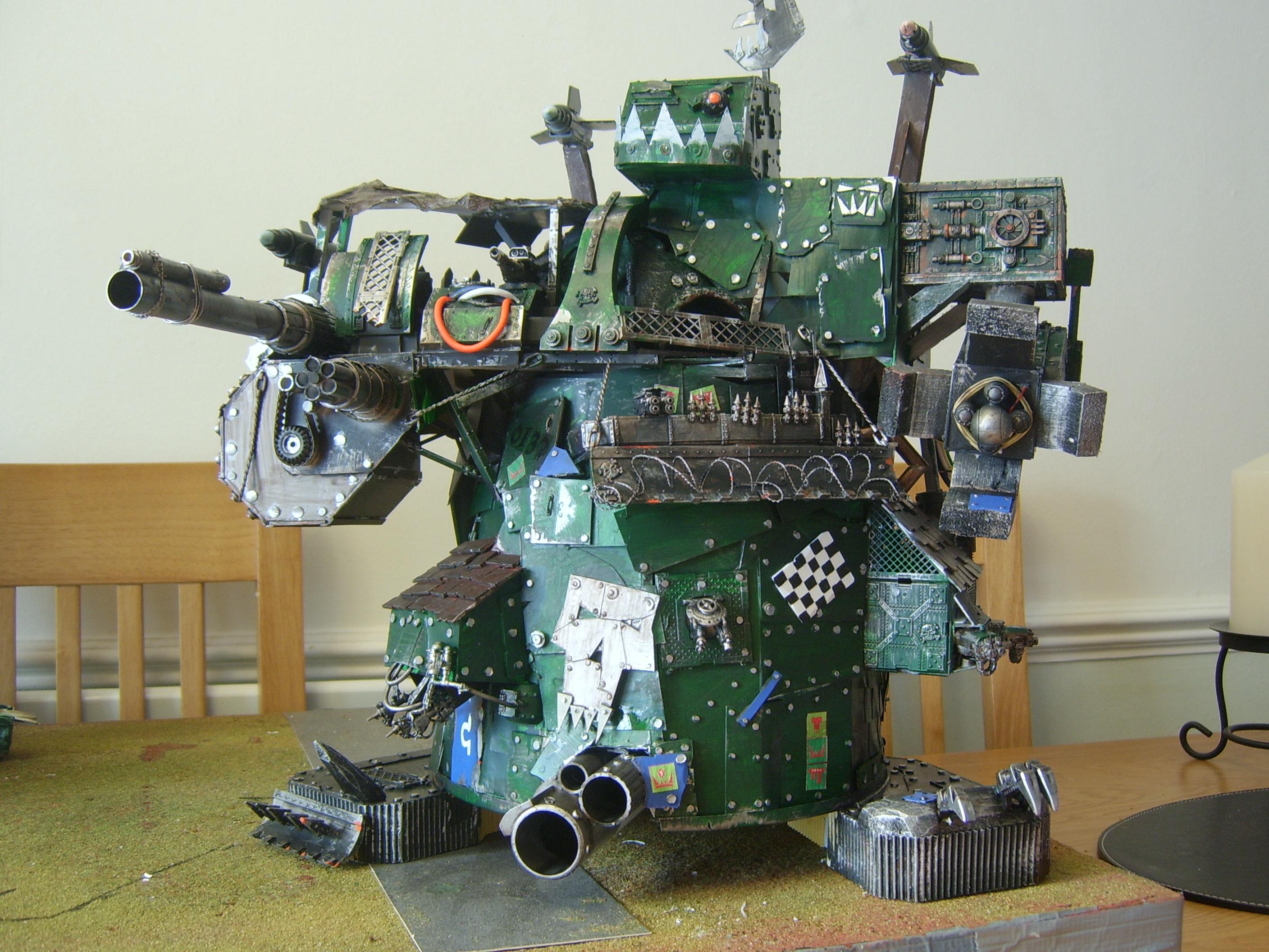 Green, Orks, Scratch Build, Stompa, Warhammer 40,000
