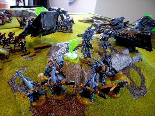 Battle Report, wraith guard climb hill to take objective