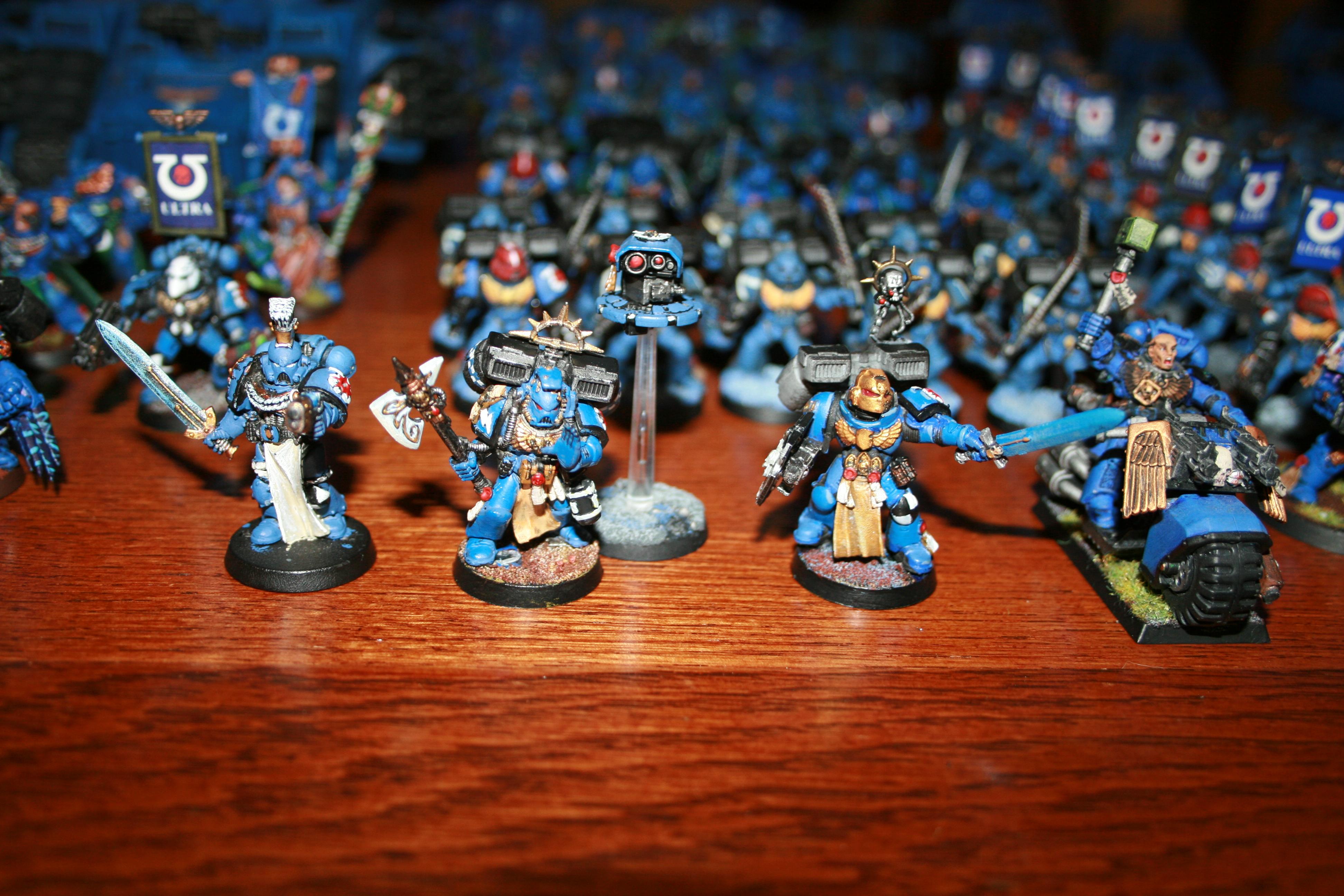 Army, Command Squad, Space Marines, Ultramarines, Warhammer 40,000