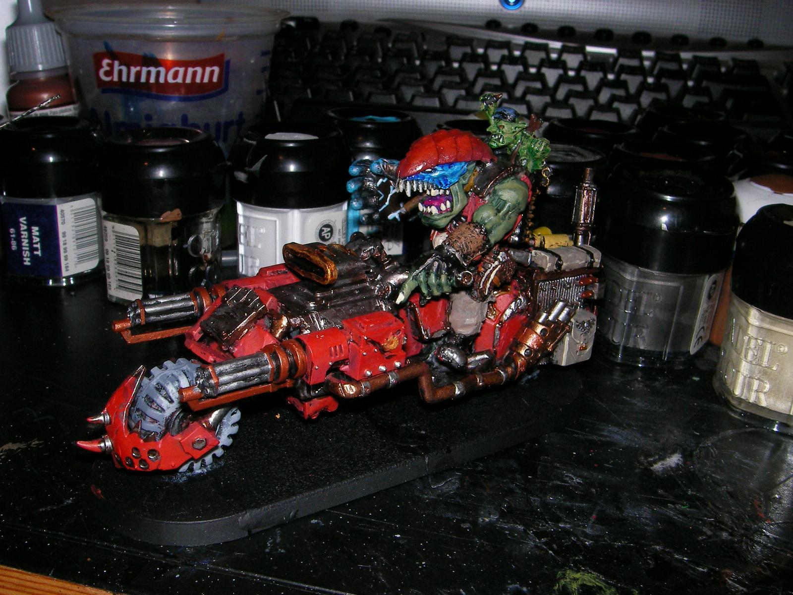 Bike, Conversion, Orks, Warboss, Warhammer 40,000