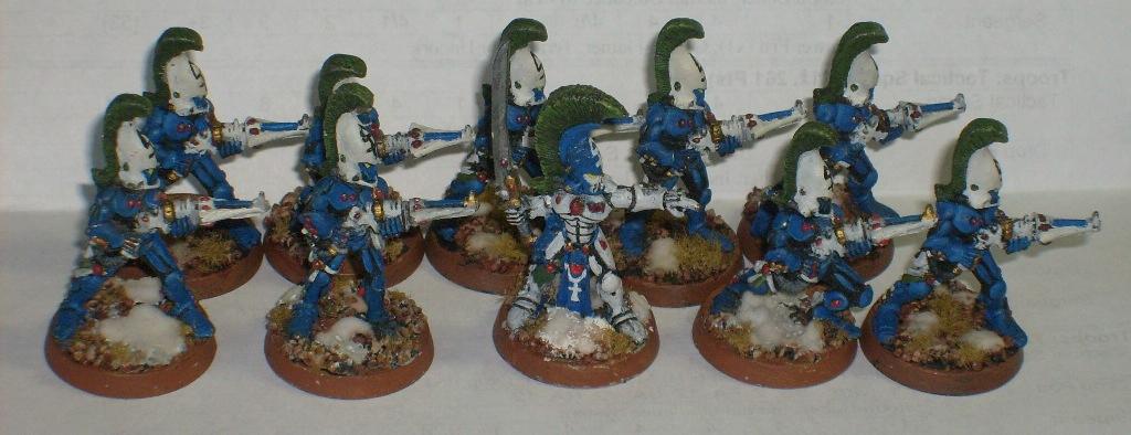 Eldar, Classic Dire Avenger Squad w/ Green Trim