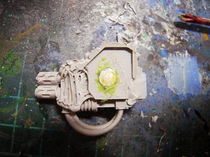 Chaos Space Marines, Dreadnought, Forge World, Greenstuff, Magnet, Nurgle, Warhammer 40,000, Work In Progress