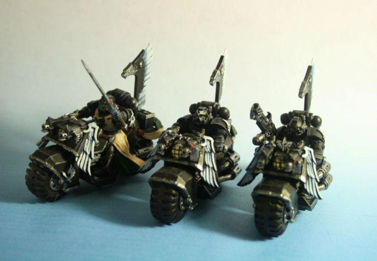 Bike, Dark Angels, Ravenwing, Robed, Space Marines, Warhammer 40,000