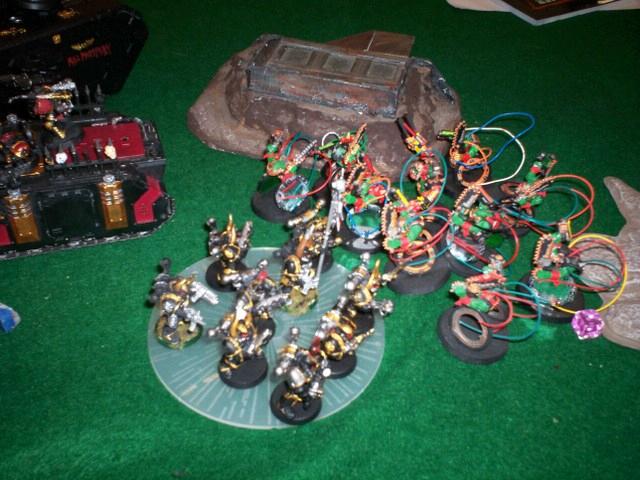 Solorg's Ork Nobs with Cybork Bodies Cyborks vs Chaos 40K