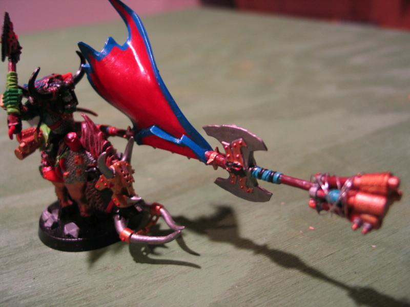 Solorg's Orks Feral Orks Warboss on Super Cyboar with Bangstick 40K