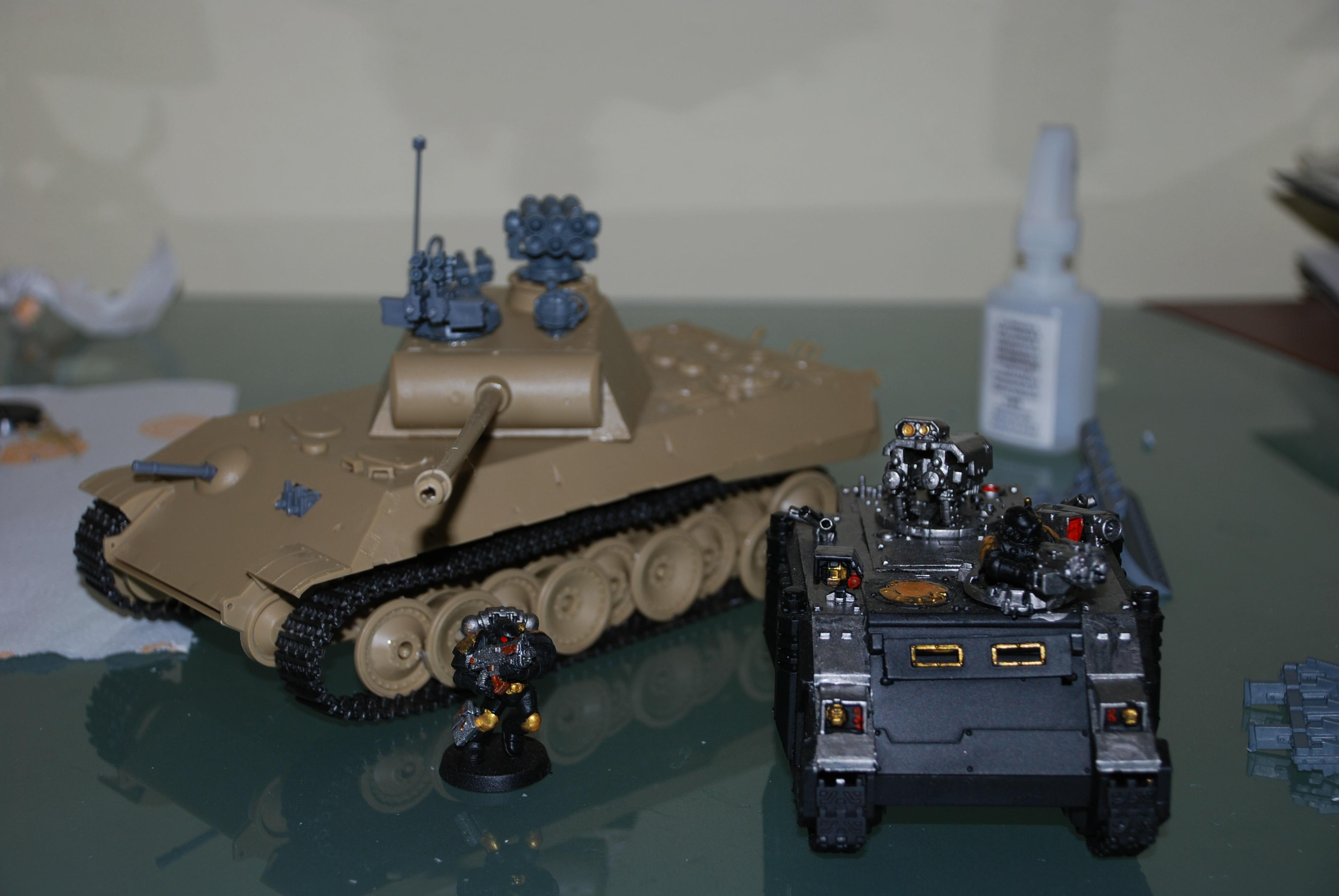 Chaos Space Marines, Conversion, Tank, Warhammer 40,000, Work In Progress