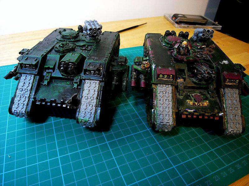 Chaos Space Marines, Forge World, Greenstuff, Magnet, Nurgle, Preditors, Rought Coat, Vindicators, Warhammer 40,000, Work In Progress