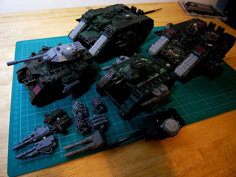 Chaos Space Marines, Forge World, Greenstuff, Magnet, Nurgle, Preditors, Rought Coat, Vindicators, Warhammer 40,000, Work In Progress