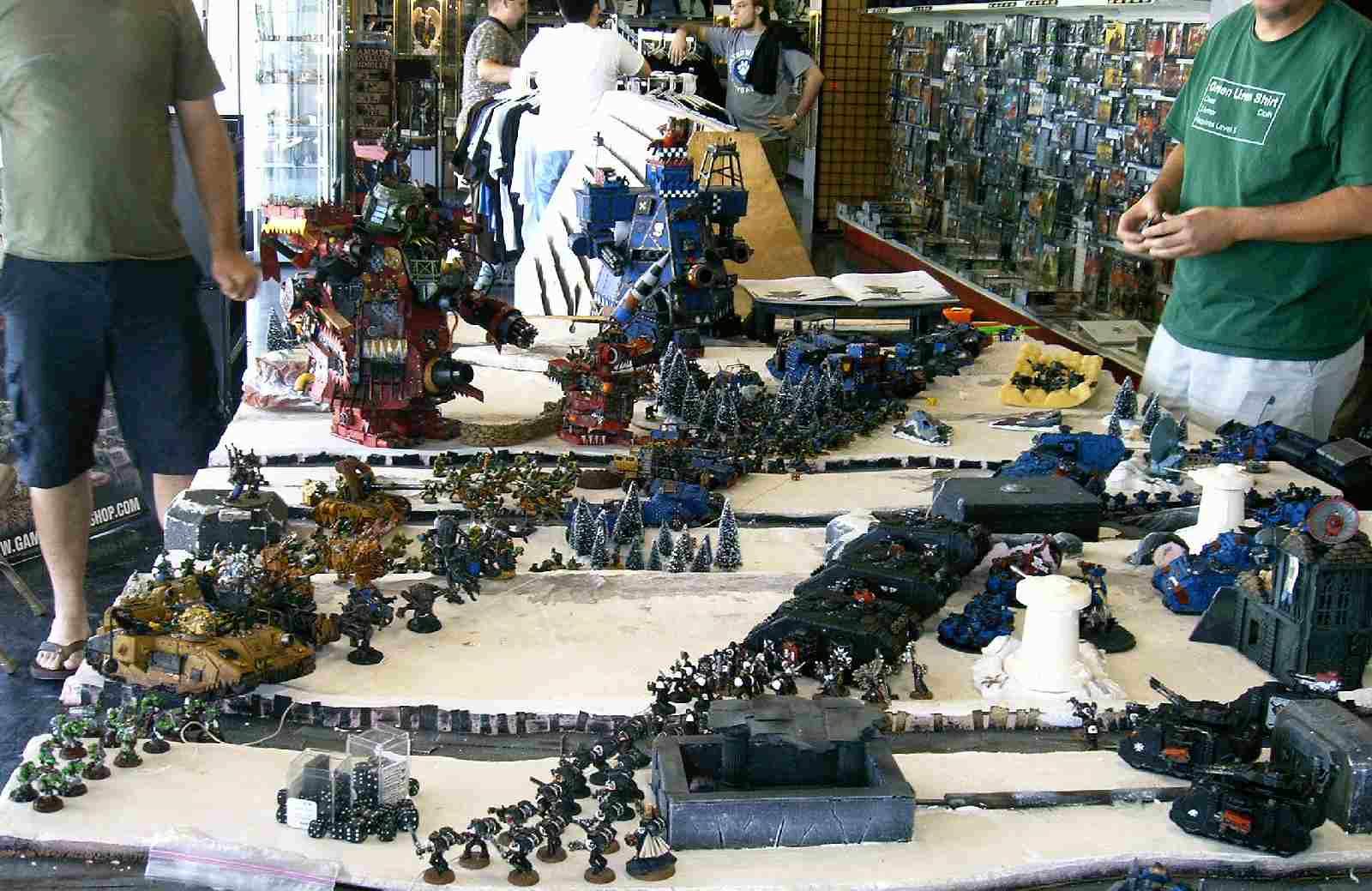 Apocalypse, Game Table, Orks, Snow, Space Marines, Stompa, Warhammer 40,000