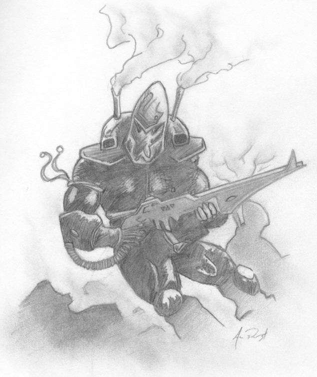 Artwork, Eldar, Guardians, Warhammer 40,000