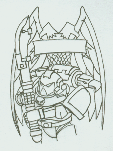 Artwork, Banner, Space Marines, Warhammer 40,000